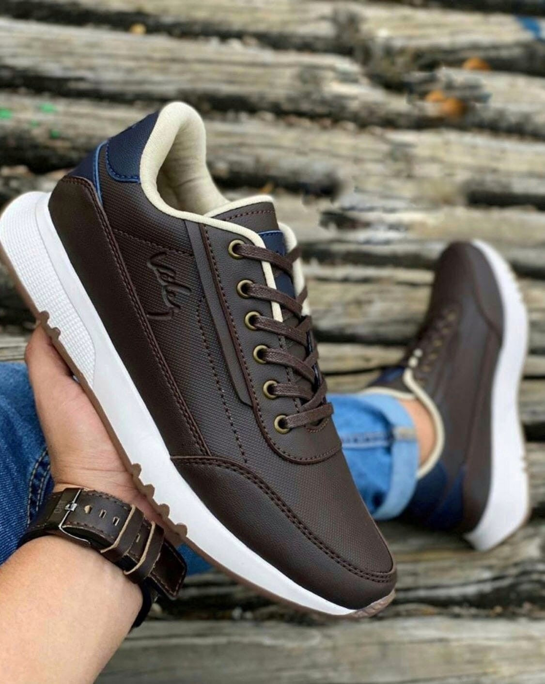 Tenis Hombre V006 67 - 06_negro-cafe
