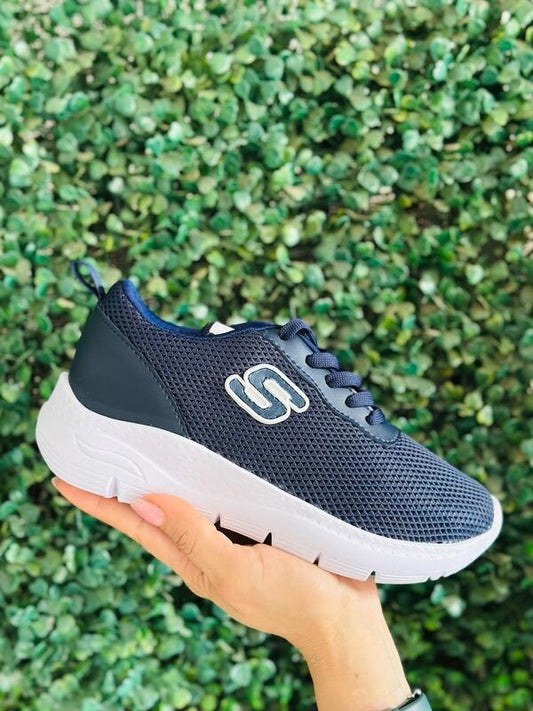 Tenis Dama S009 Clasico 2 Ultra Suaves - 01_azul-verde
