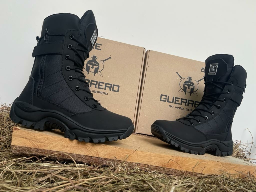 Bota Guerrero Onix 100% Cuero - 01_blanco-negro