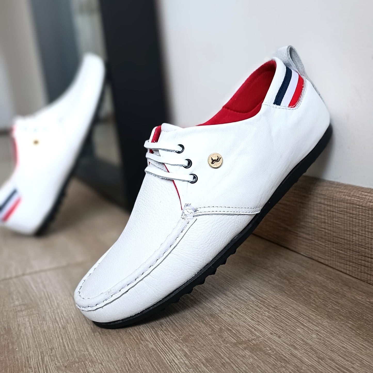 Zapato Casual Hombre Cuero 2111 Sport Francia - 01_blanco