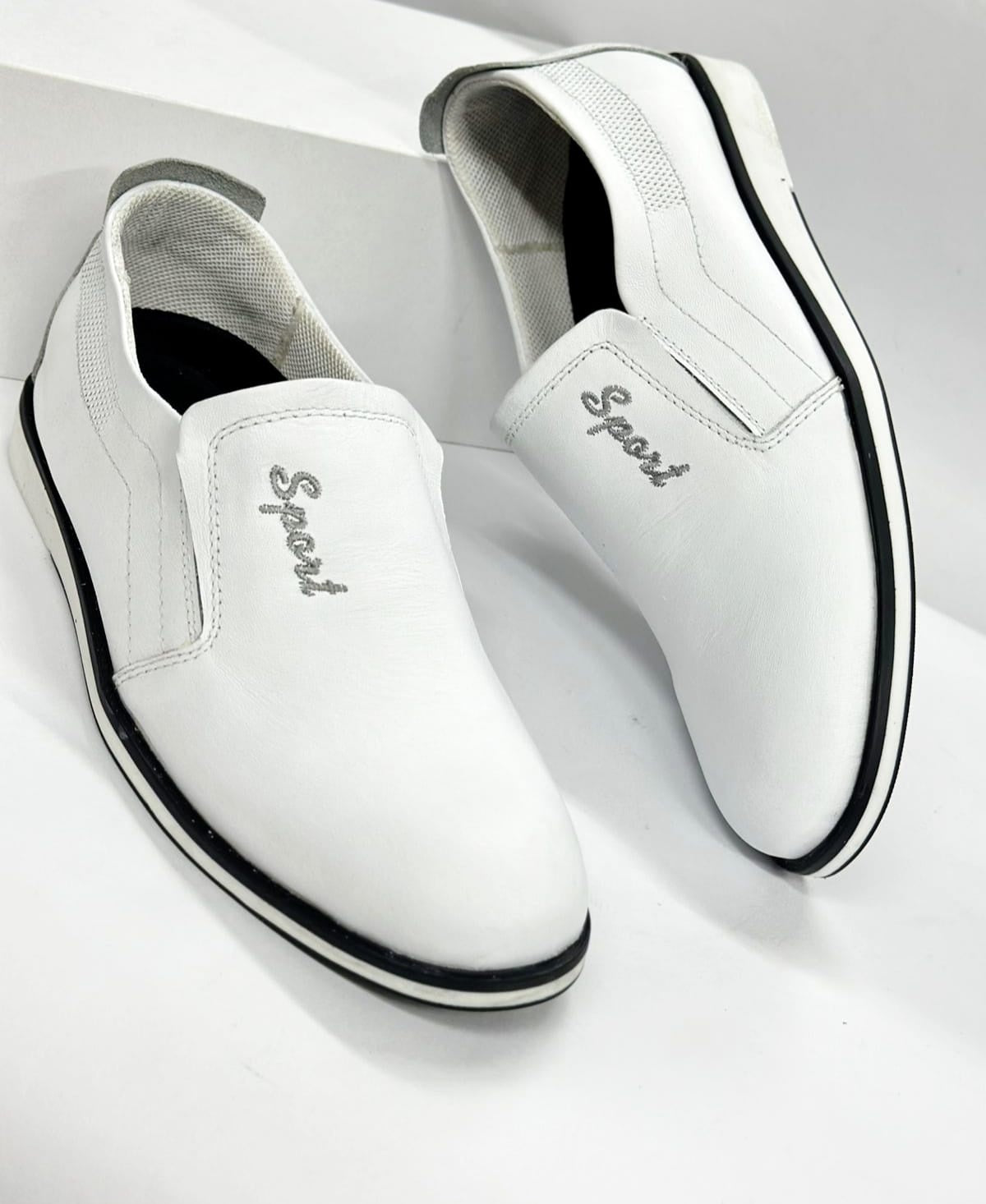 Zapato Casual Hombre Sport Cuero Cuero - 01_blanco
