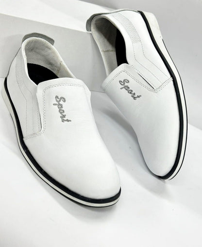 Zapato Casual Hombre Sport Cuero Cuero - 01_blanco
