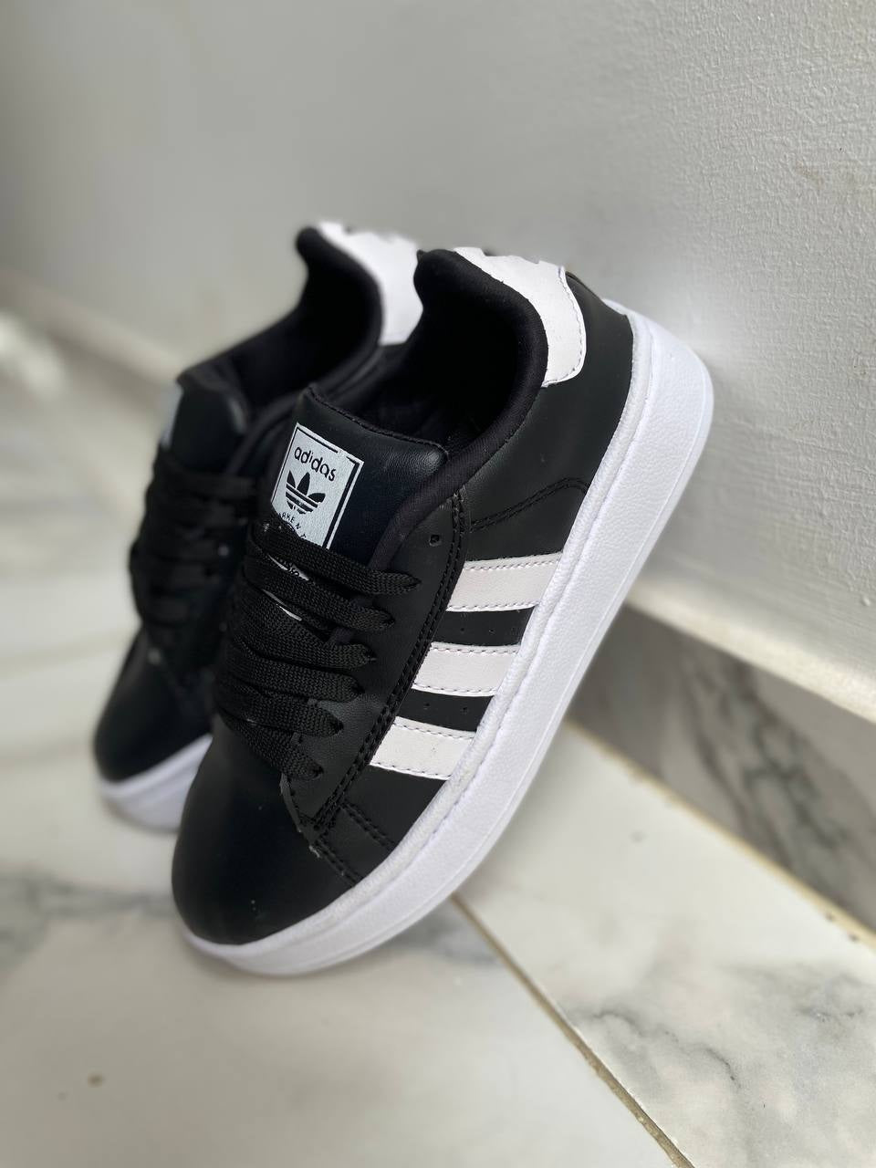 Tenis Dama Adidas Campus Negro - 01_gris