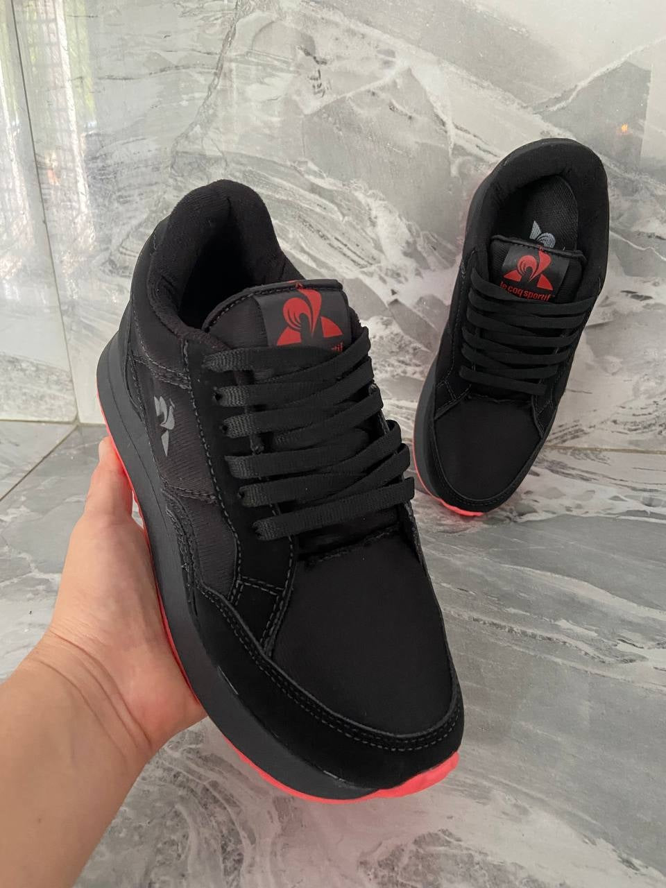 Tenis Deportivo Dama Le Coq Sportif Negro - Rojo - 01_gris