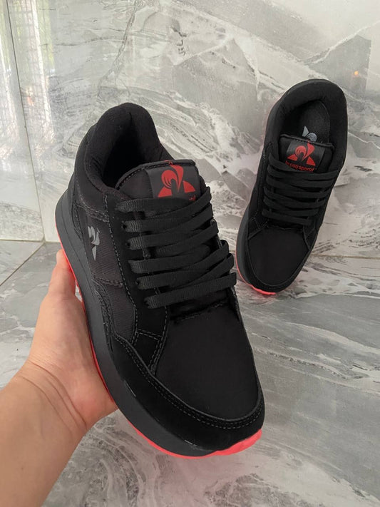 Tenis Deportivo Dama Le Coq Sportif Negro - Rojo - 01_gris