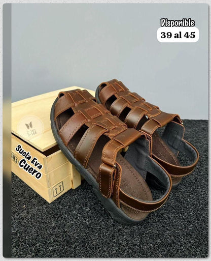 Sandalia Cuero Canasta - 01_miel