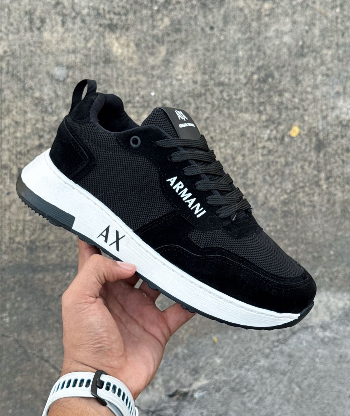 Tenis Deportivo Armani - 01_negro