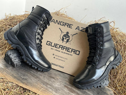 Bota Tacticas 100% Cuero Guerrero Sahara Black Brill - 01_negro