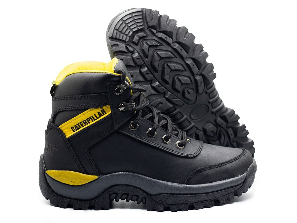 Bota Caterpillar 013 Cuero Sin Puntera - 01_negro