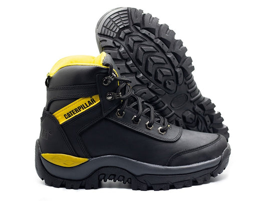 Bota Caterpillar 013 Cuero Sin Puntera - 01_negro