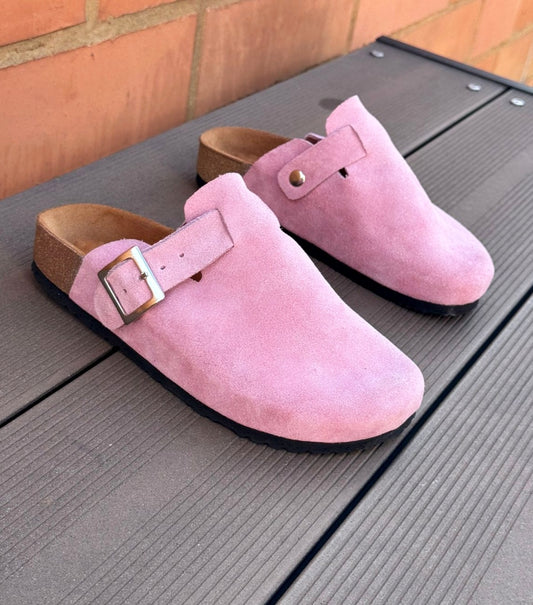 Sueco Dama Suecos Cuero - 01_rosado
