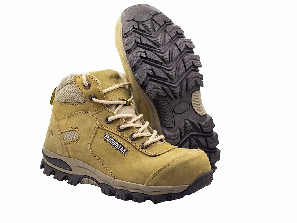 Bota Dama Caterpillar 03 Con Puntera Seguridad Dielectricas - 02_miel-negro-2