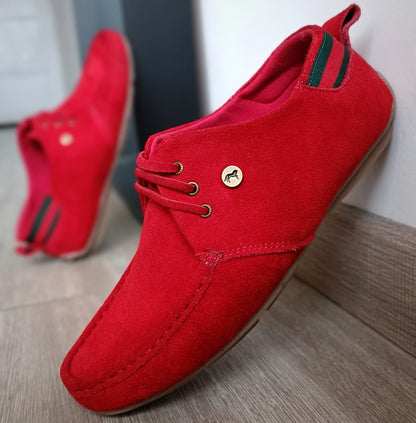 Zapato Casual Hombre Cuero 2111 Sport Carnaza Cuero - 02_rojo-gris