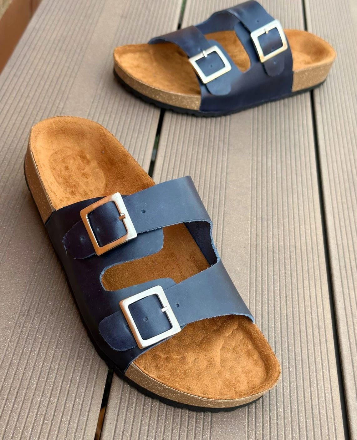 Sandalia Hombre Cuero Azul - 03_beige-miel-3