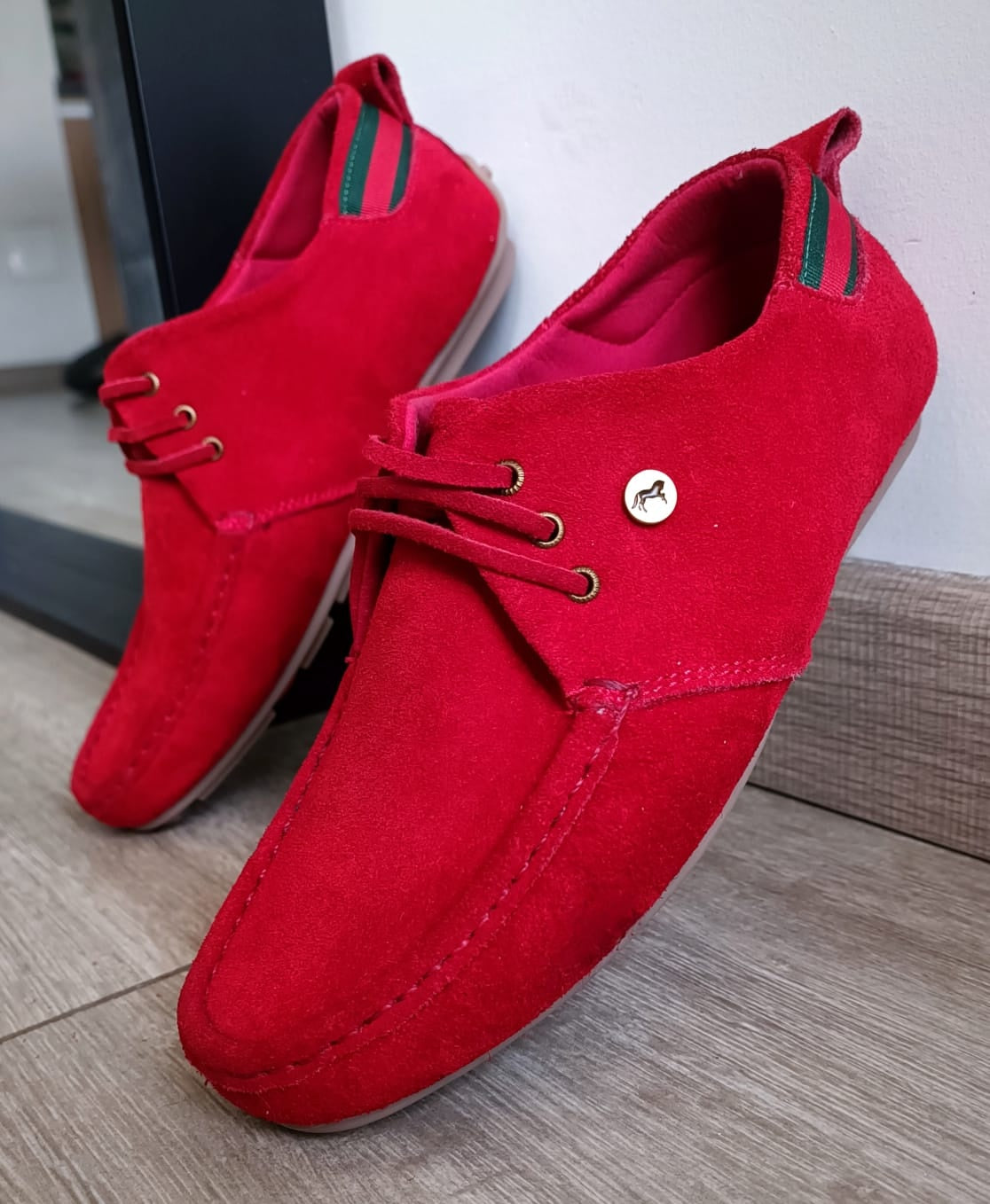 Zapato Casual Hombre Cuero 2111 Sport Carnaza Cuero - 03_rojo-gris-2