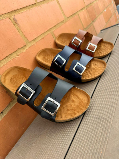 Sandalia Hombre Cuero Negro - 04_miel-beige