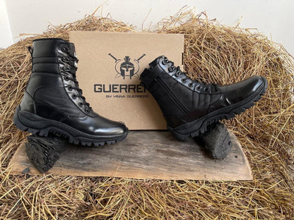 Bota Tacticas 100% Cuero Guerrero Sahara Black Brill - 04_negro-4