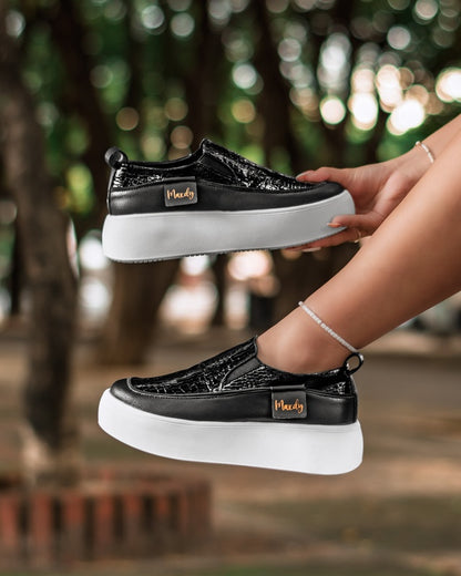 Tenis Plataforma Dama Bolichero 005 Suela Alta - 04_negro-cafe
