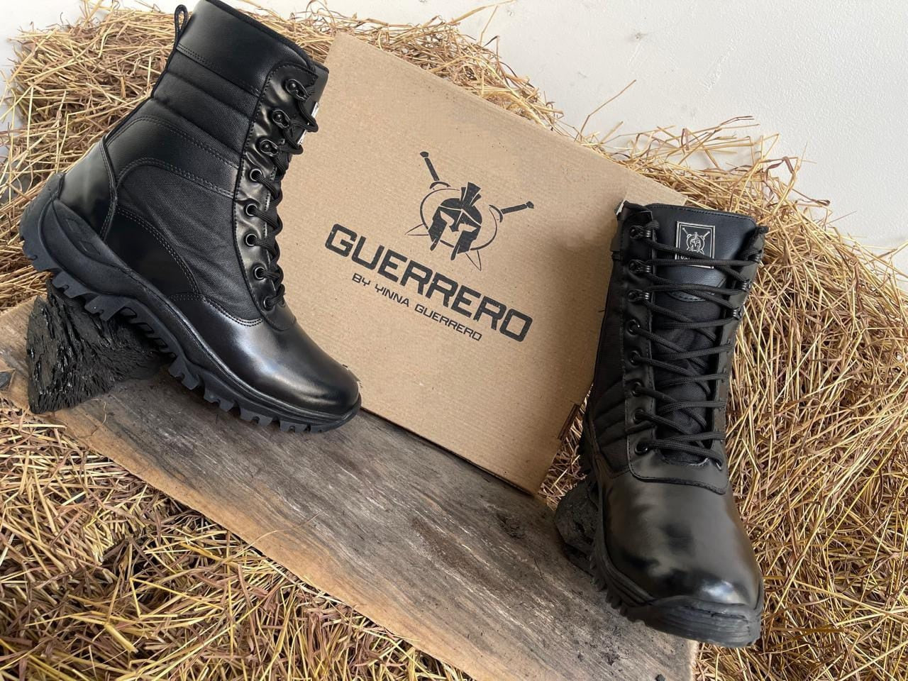 Bota Tacticas 100% Cuero Guerrero Sahara Black Brill - 05_negro-5