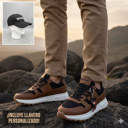 Combo Calzado Brahma 3 0 + Gorra Bordada + Llavero - 05_negro-cafe-5