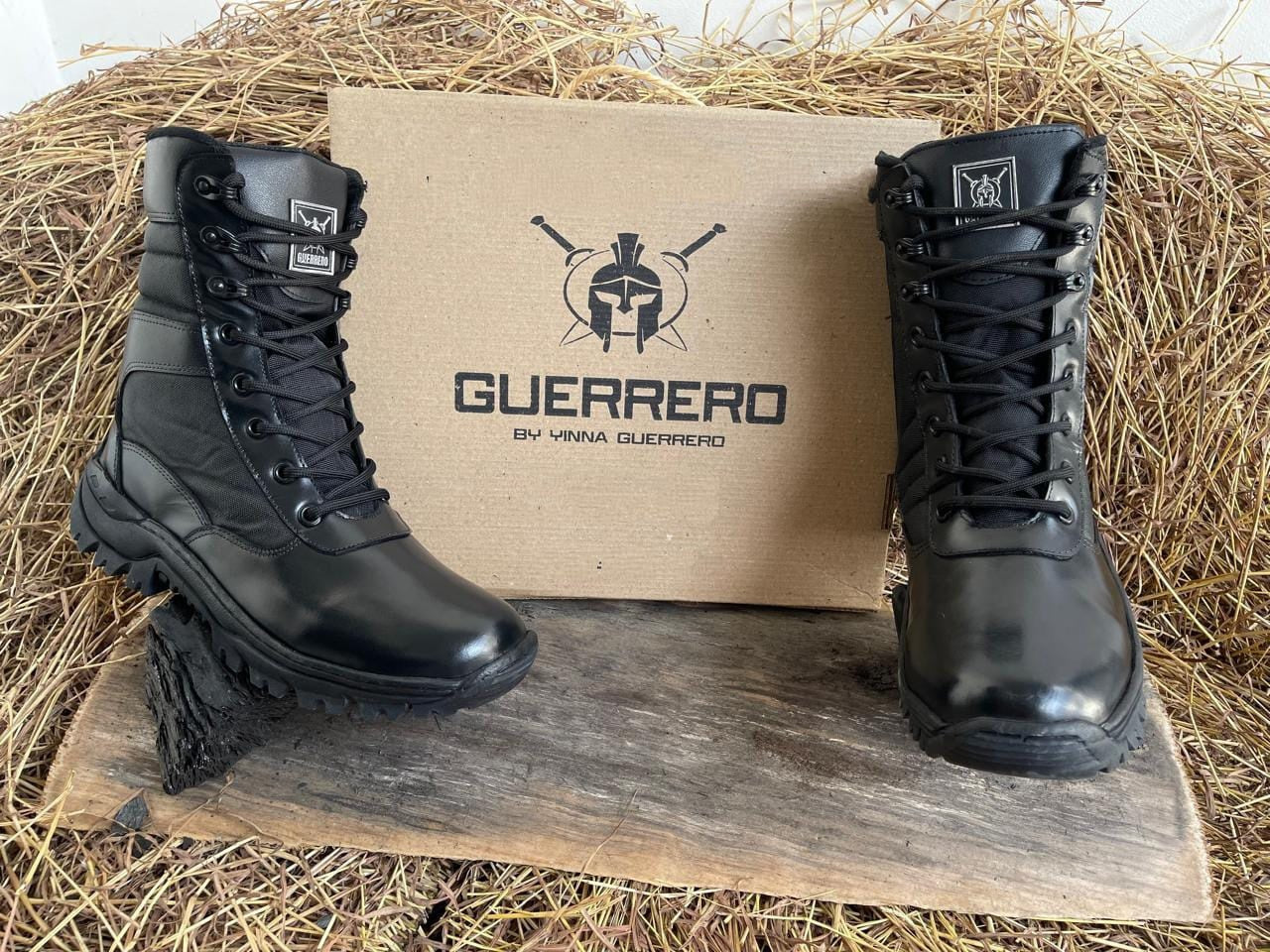 Bota Tacticas 100% Cuero Guerrero Sahara Black Brill - 06_negro-6