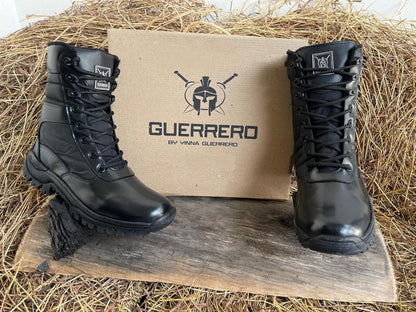 Bota Tacticas 100% Cuero Guerrero Sahara Black Brill - 06_negro-6